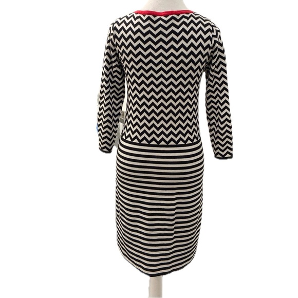 Weekend MaxMara Black and White Stripe Tacco Knit Sweater Dress Size M - Picture 4 of 5